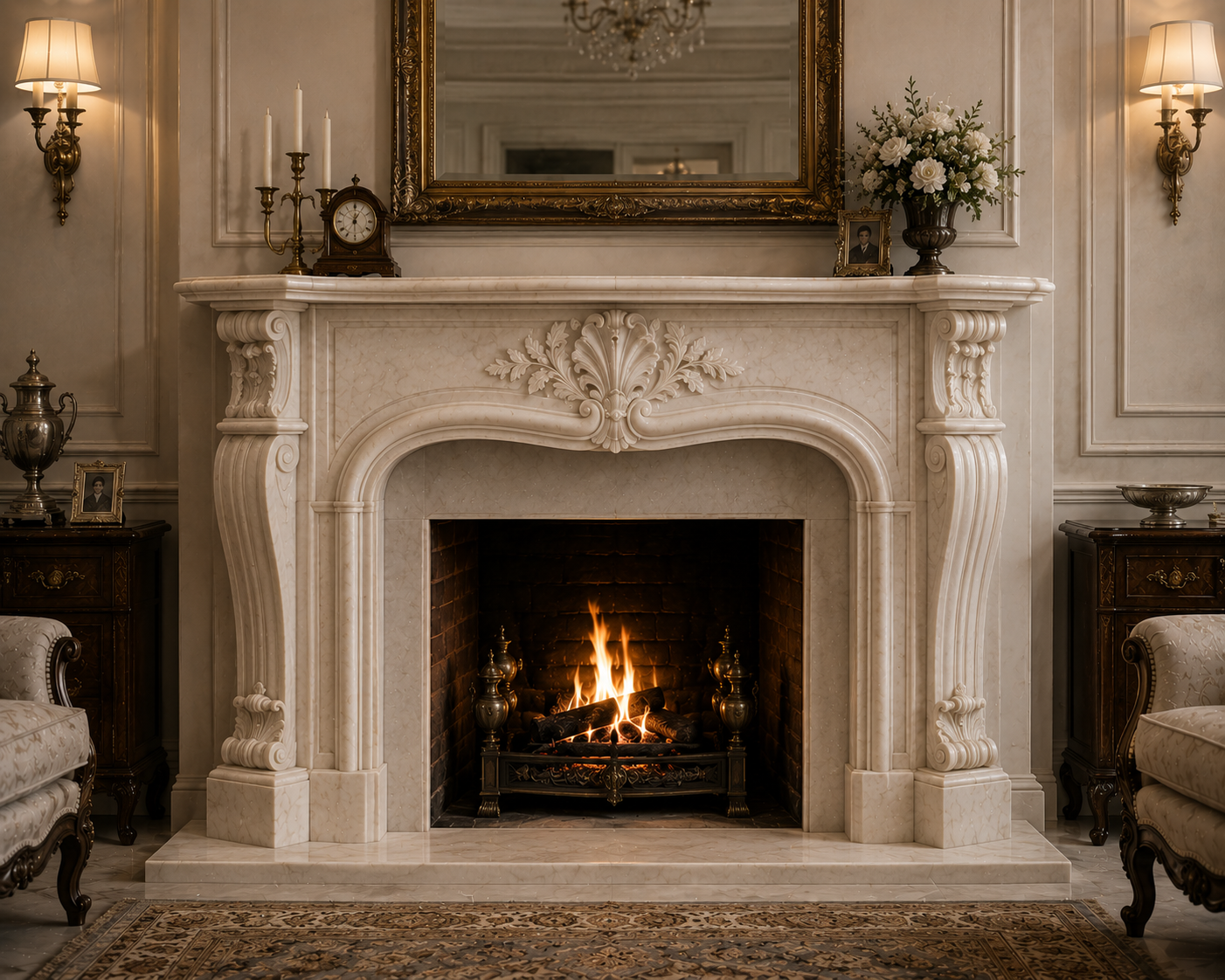 Luxury Marble Fireplace